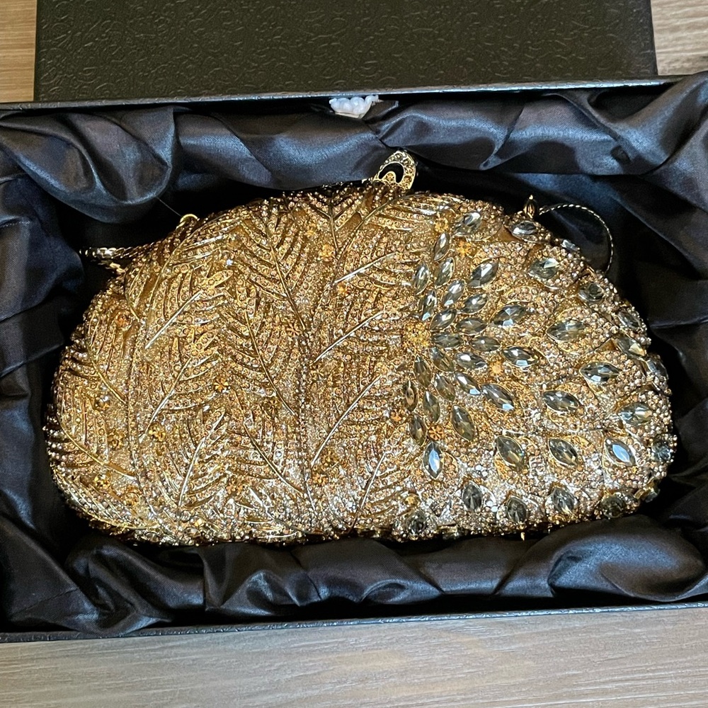 Elegant Gold Evening Clutch